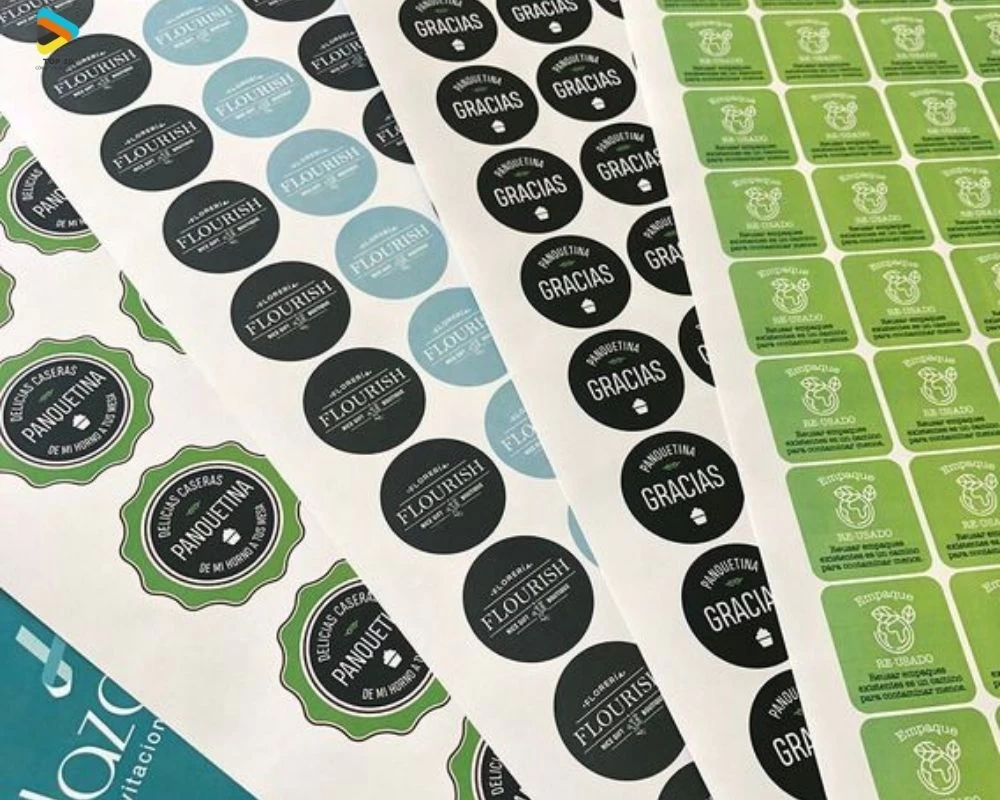 Decal giấy đa màu sắc