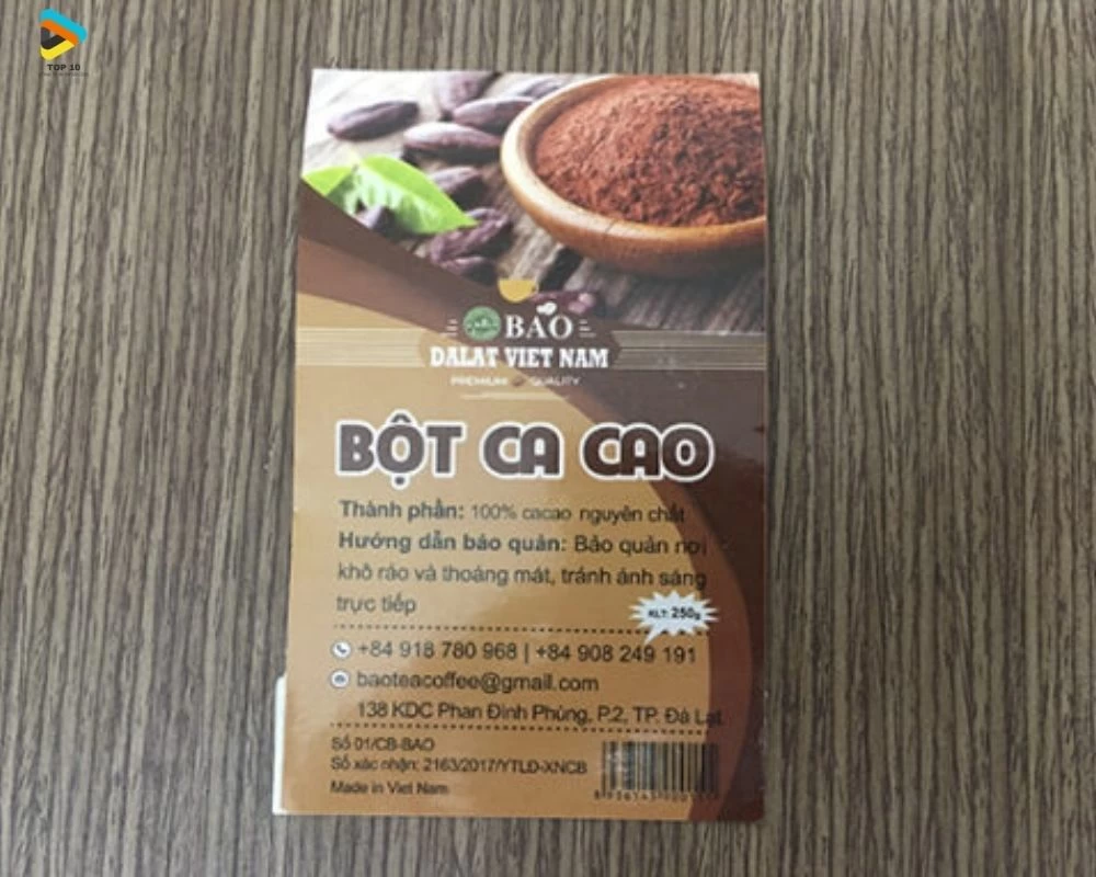 Tem giấy bọt ca cao