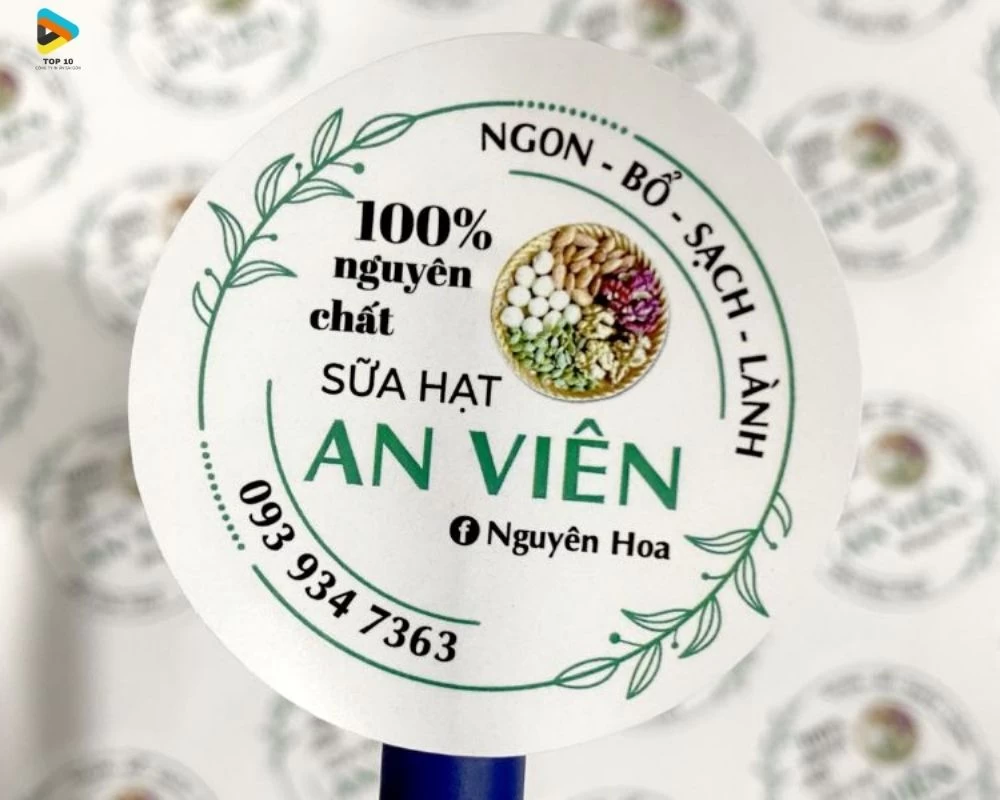 Decal nhựa sữa hạt