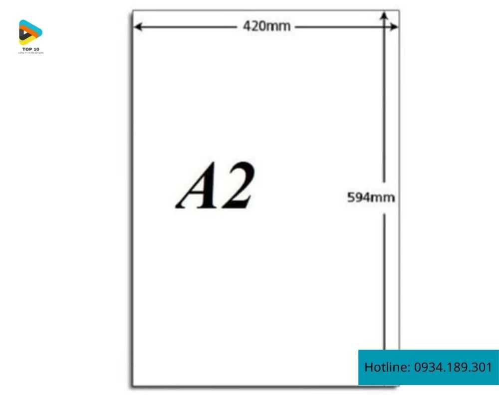 Kích thước khổ giấy A2
