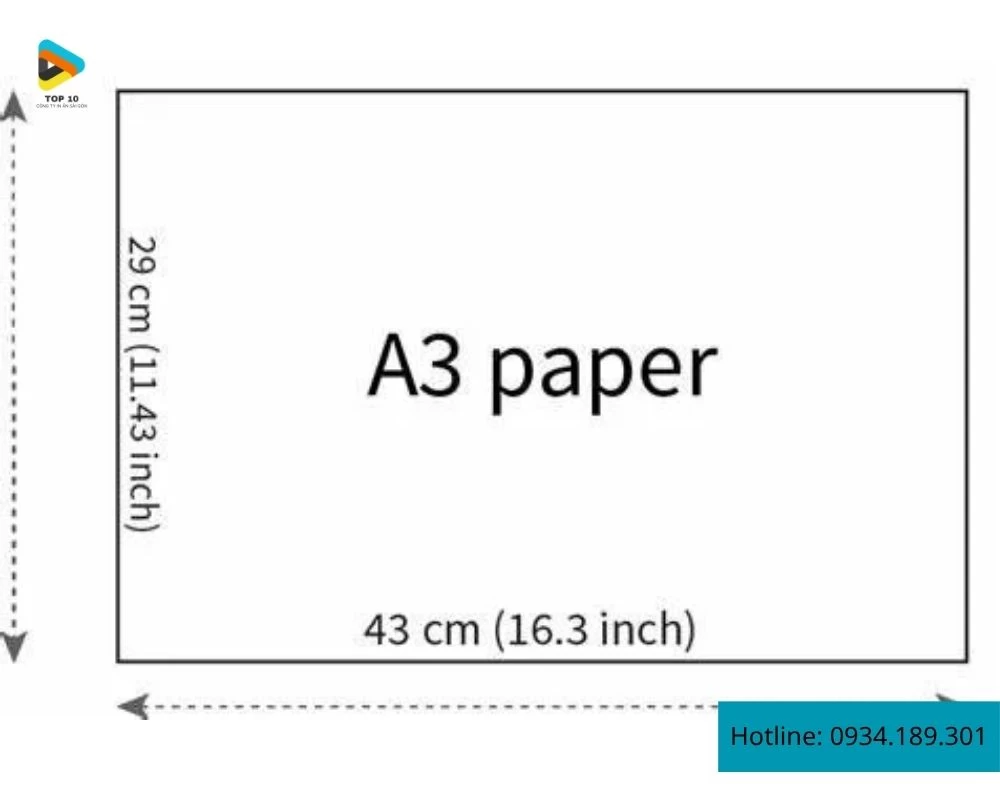 Kích thước khổ giấy A3