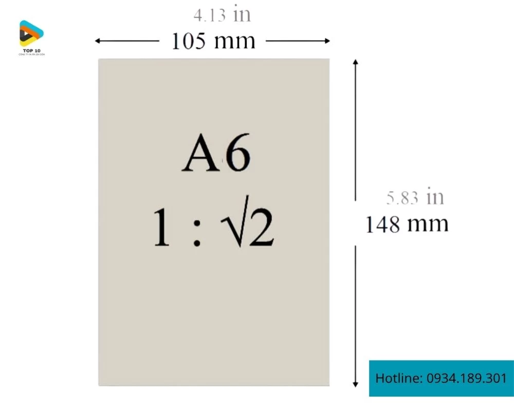 Kích thước khổ giấy A6