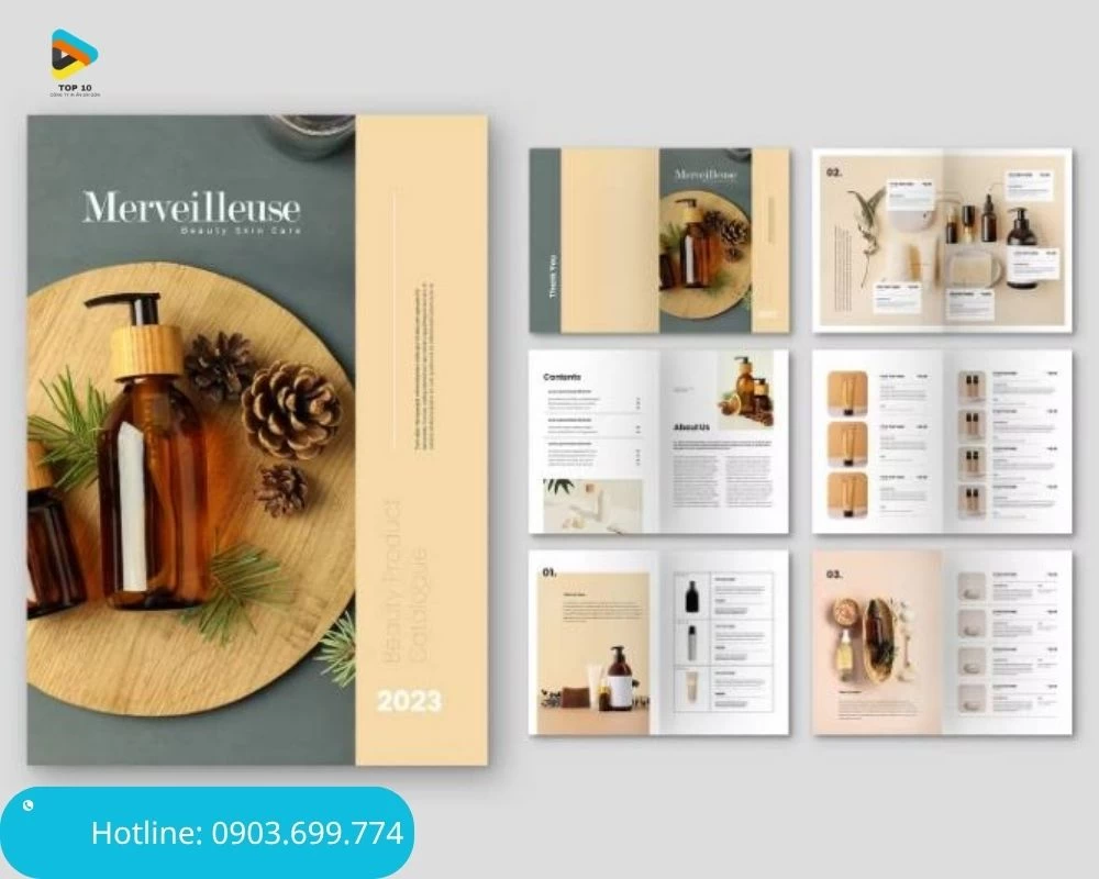 Mẫu catalogue A4 mỹ phẩm