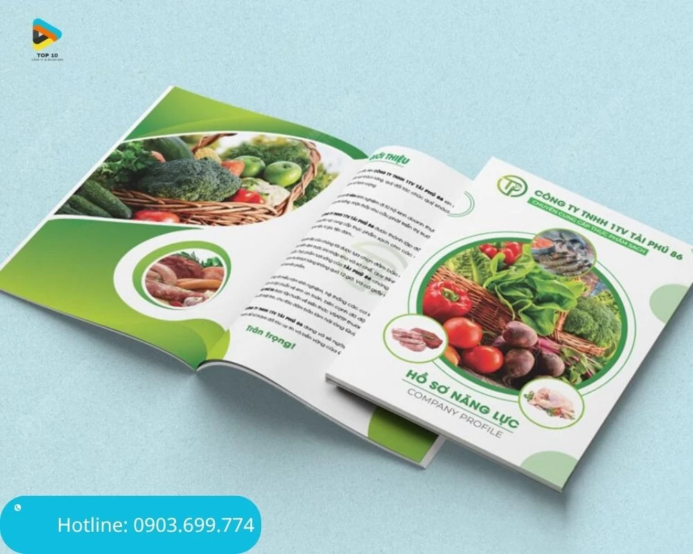 Mẫu catalogue A5 thực phẩm
