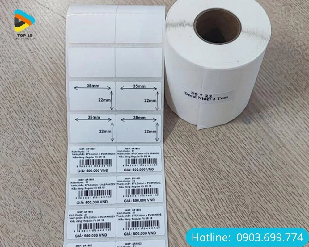 Tem dán mã vạch dạng cuộn