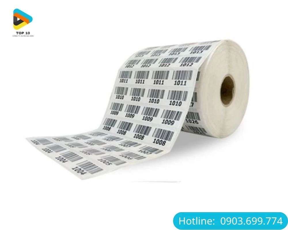 Mẫu tem dán mã vạch phổ biến