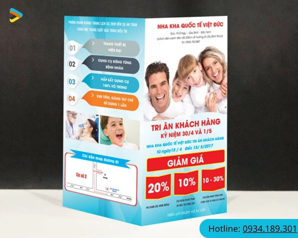 Tờ rơi nha khoa quốc tế Việt Đức