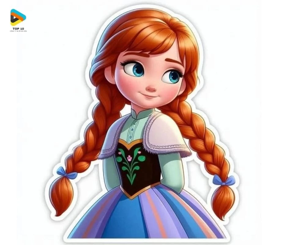 Sticker công chúa tóc mây