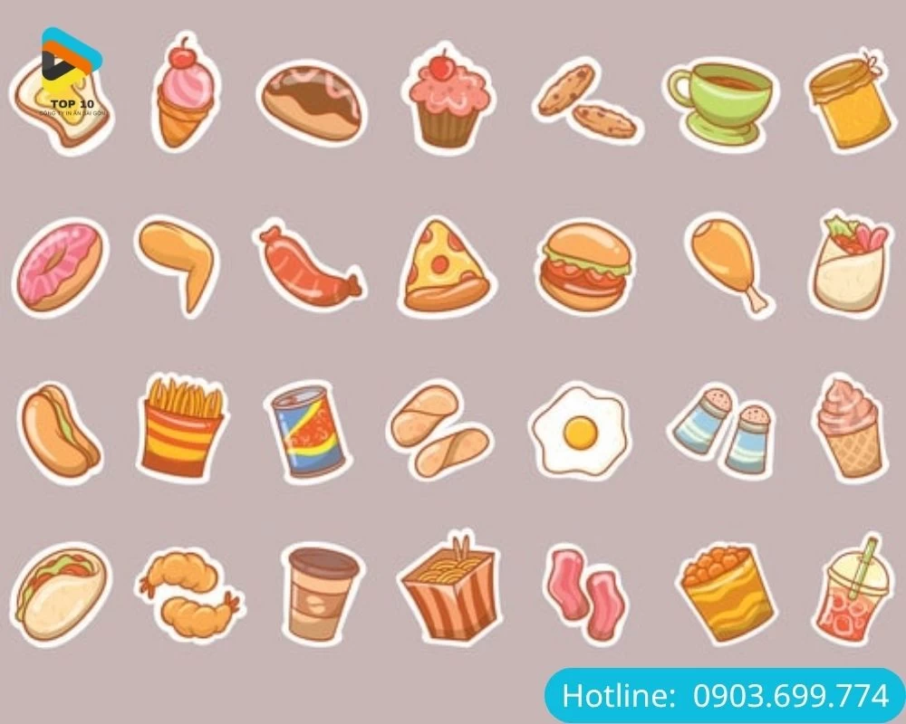 Sticker đồ ăn