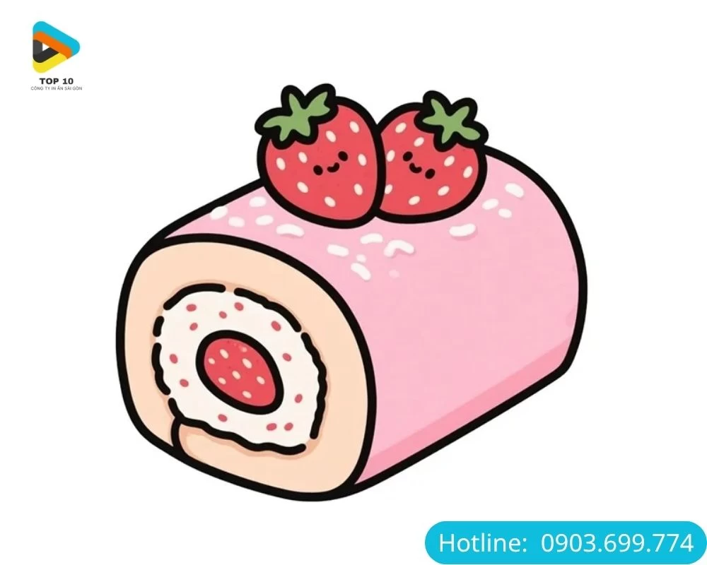 Sticker bánh bông lan