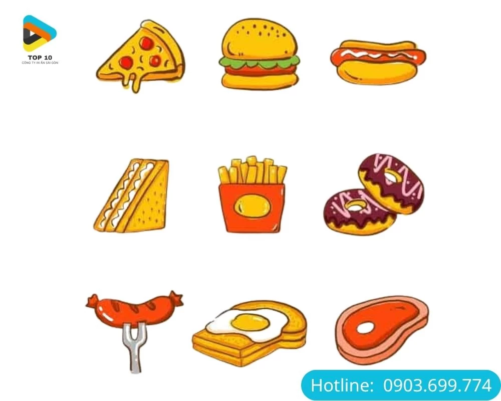 Sticker đồ ăn vặt