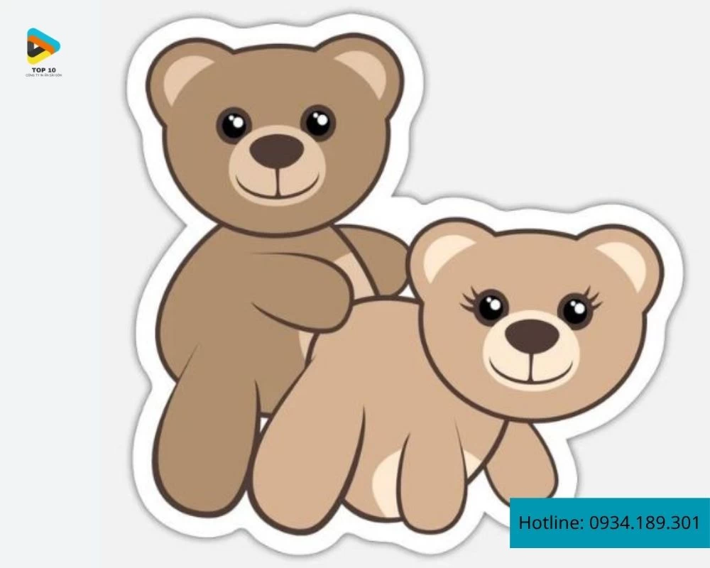 Nhãn dán 2 chị em nhà gấu