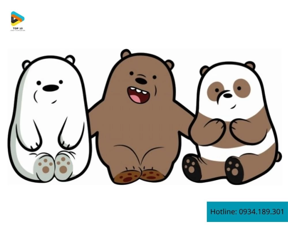Sticker 3 anh em nhà gấu