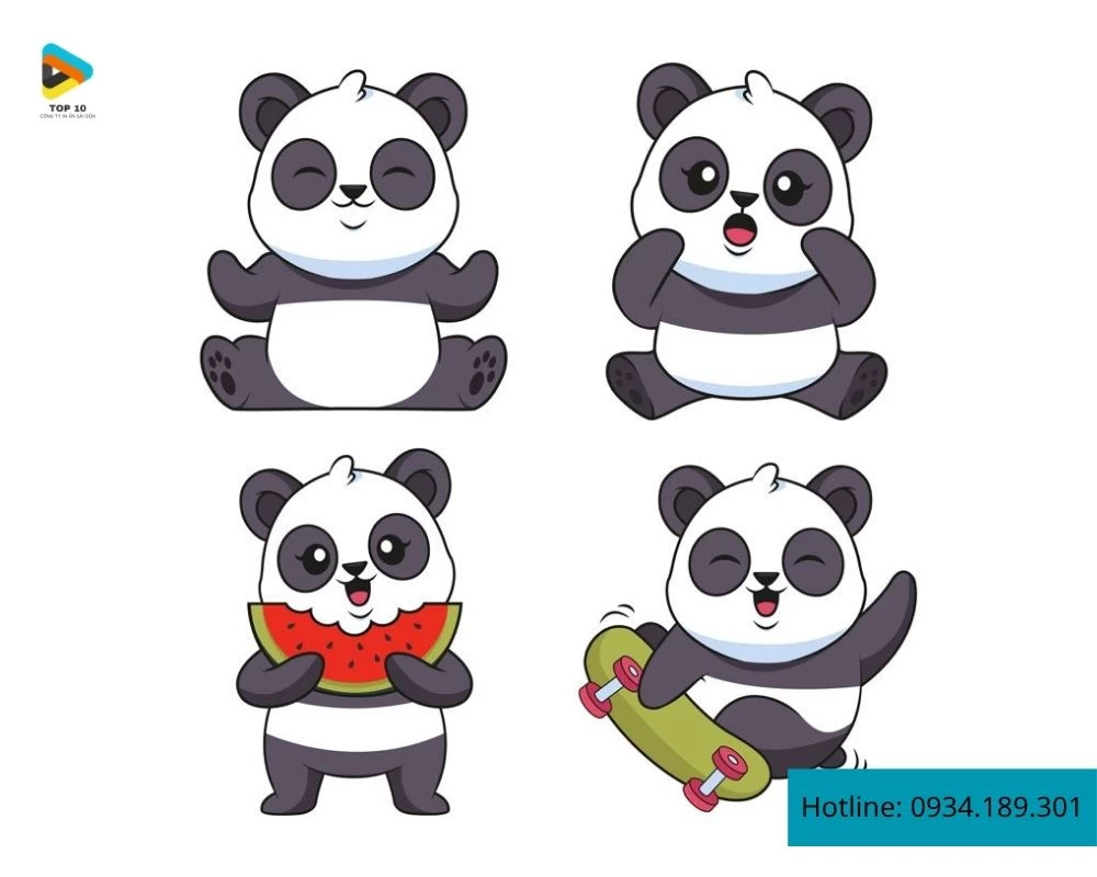 Nhãn dán gấu trúc