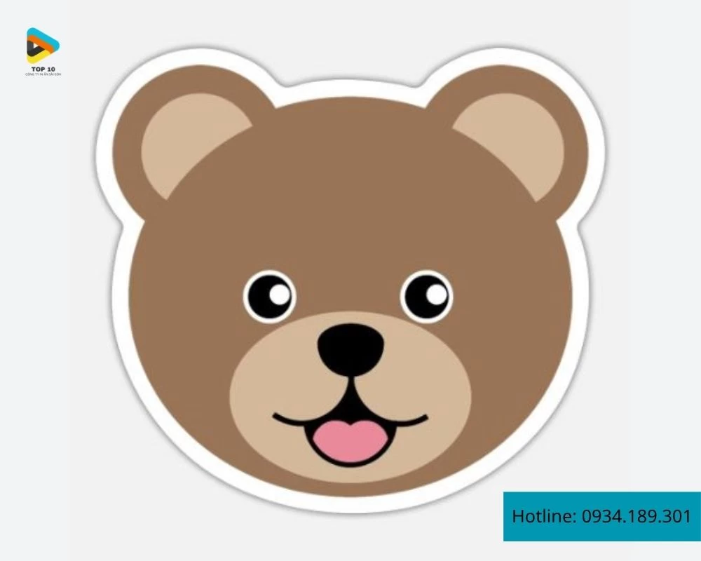 Sticker gấu to