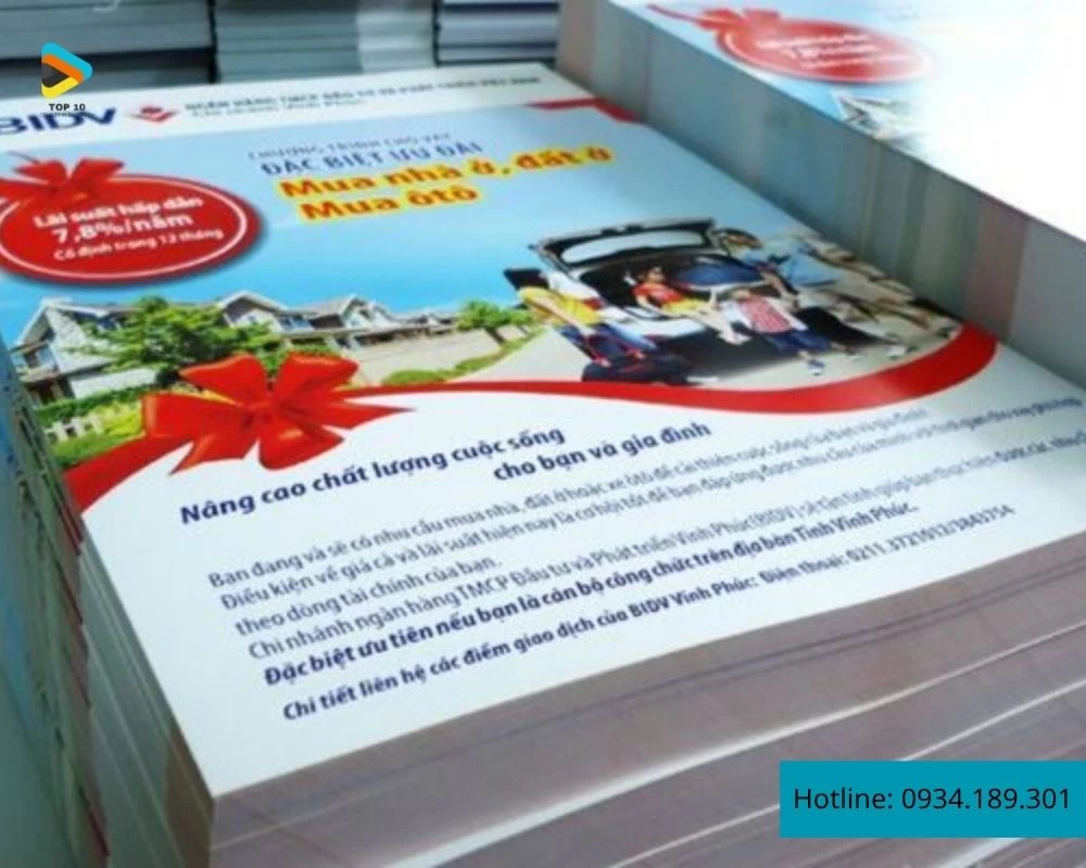 Tờ rơi ngân hàng in ấn sắc nét