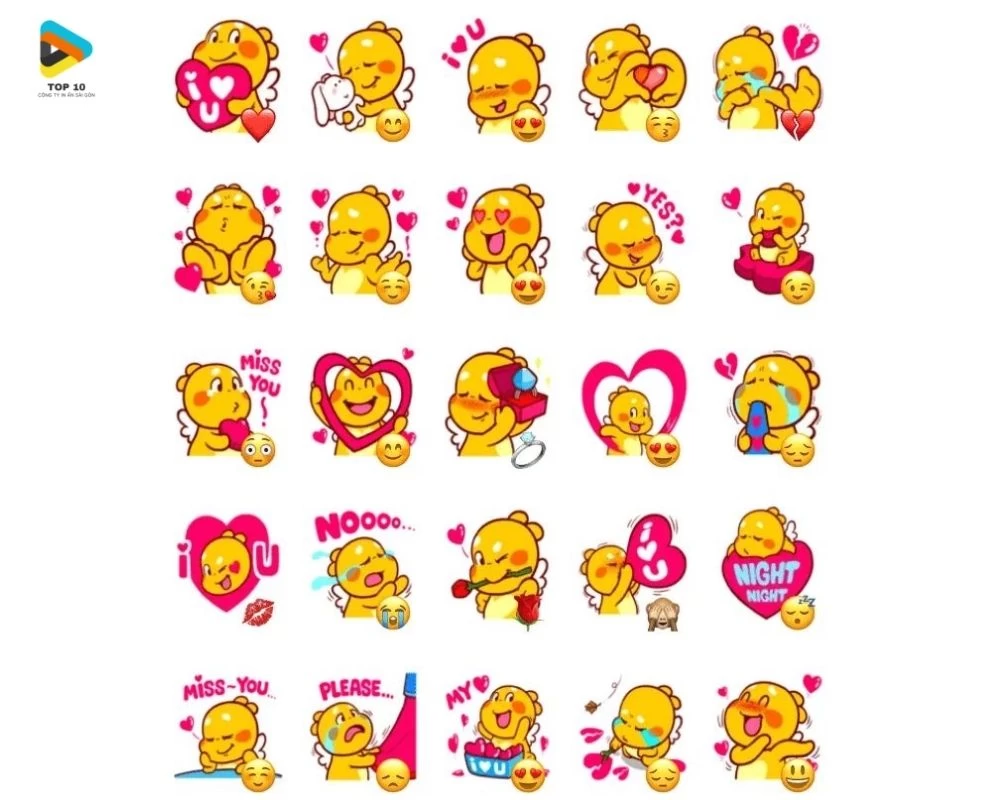 Sticker bày tỏ cảm xúc