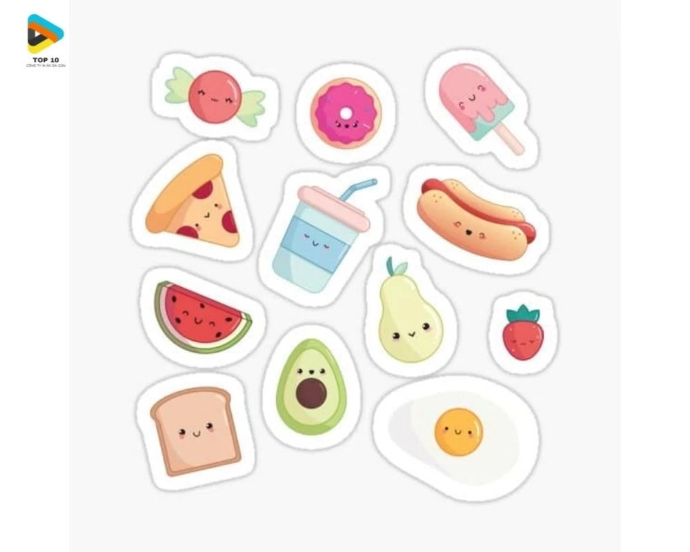 Sticker về các món ăn