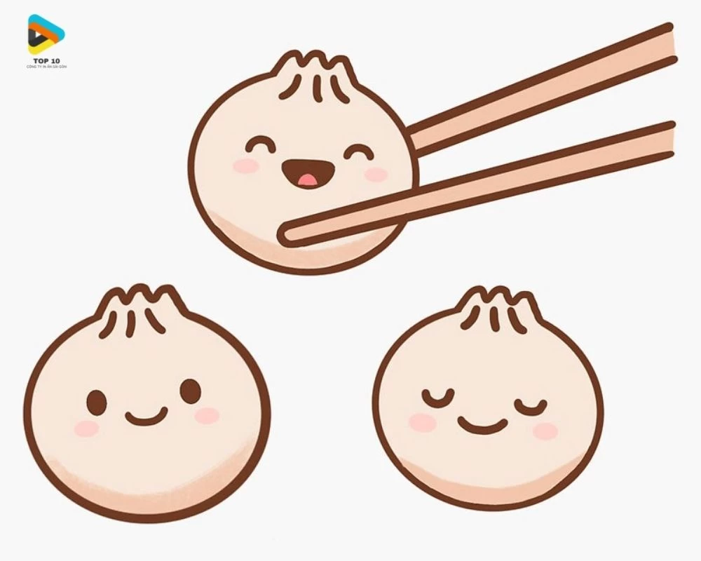 Sticker về bánh âo