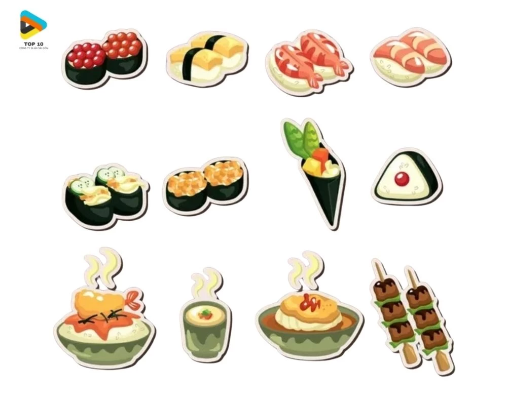 Sticker đồ ăn Nhật