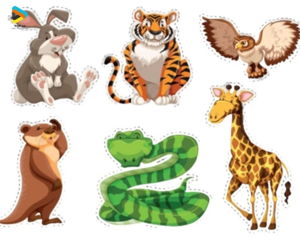 Sticker con vật trong rừng