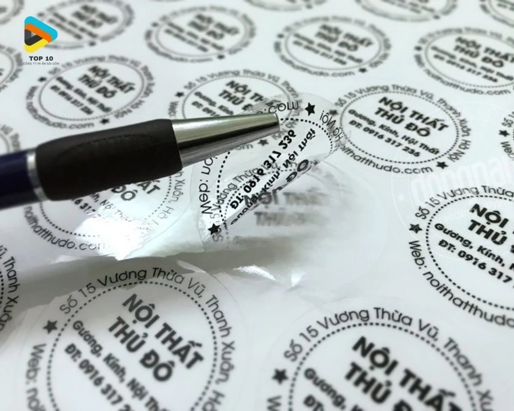 Decal trong của cửa hàng Nội Thất Thủ Đô