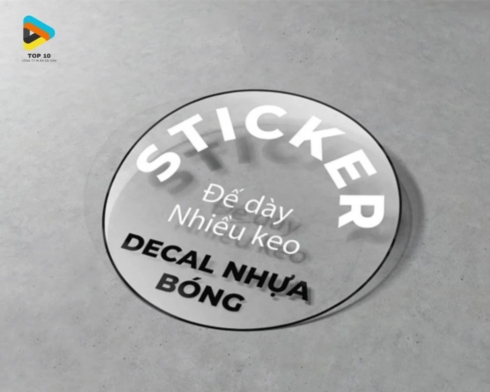 Decal trong của đế dày nhiều keo