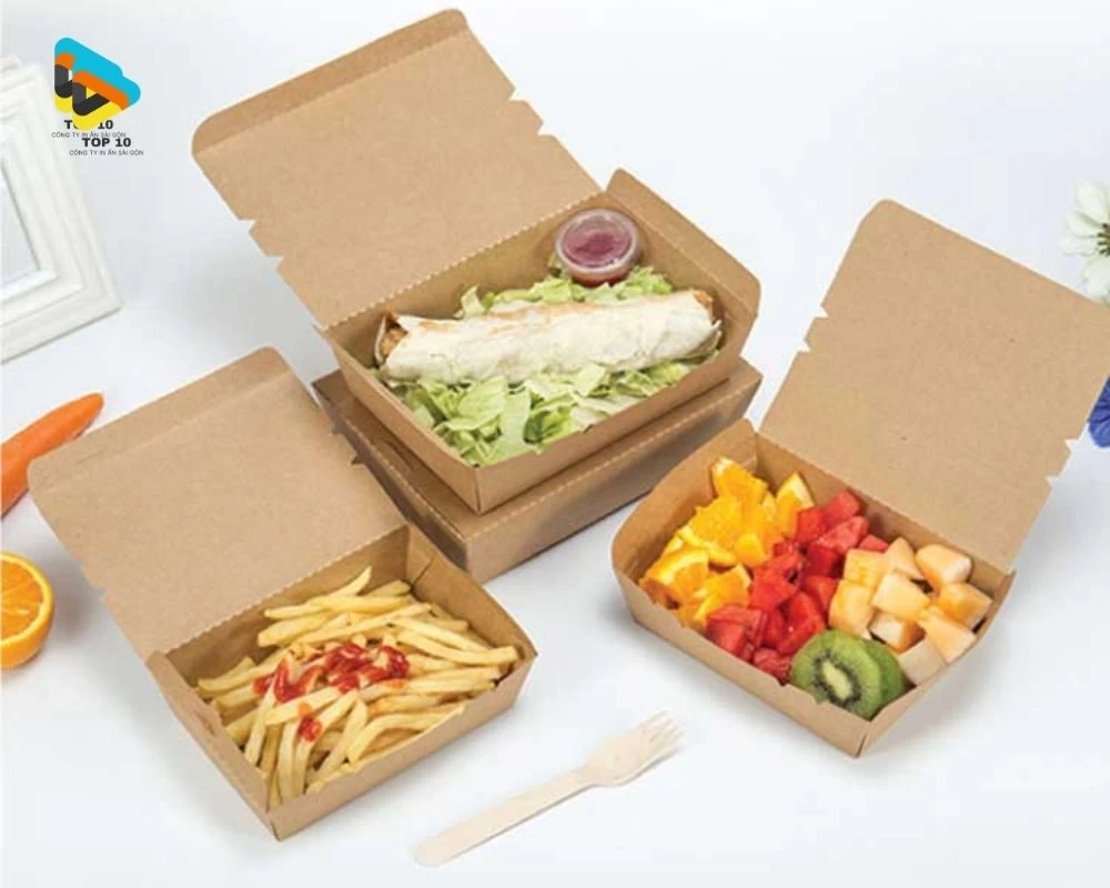Hộp kraft đựng thức ăn