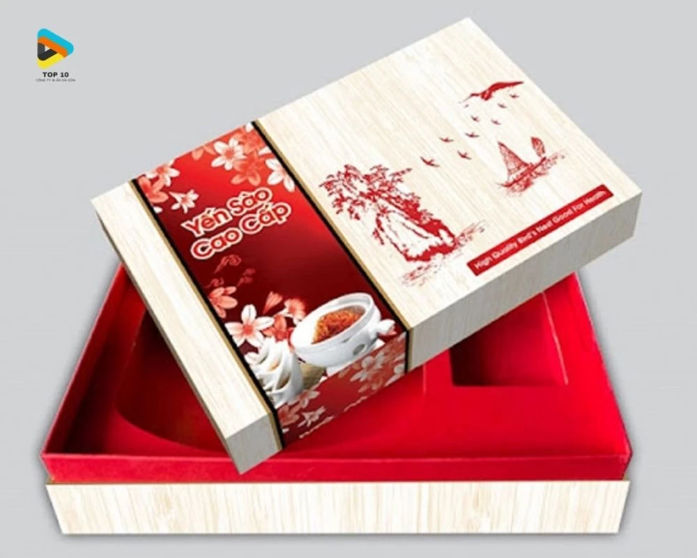 Mẫu hộp yến cao cấp có lót nhung