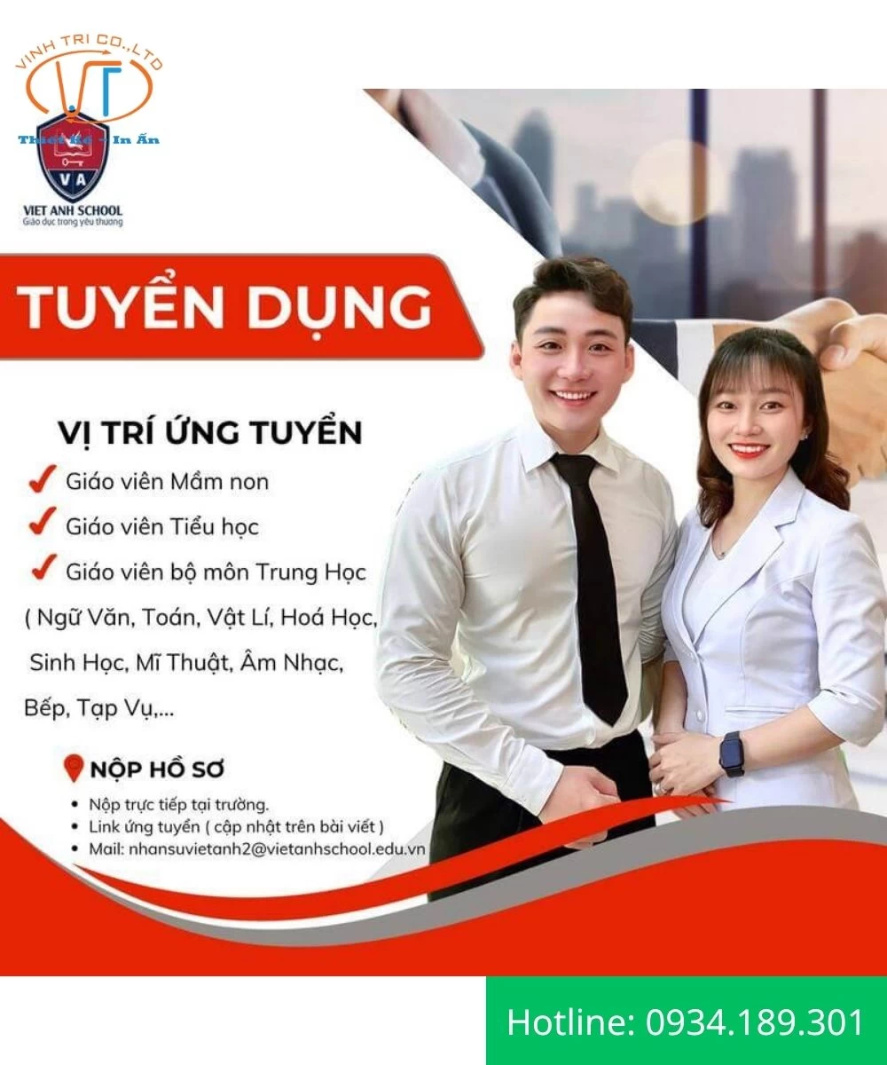 Mẫu tờ rơi tuyển giáo viên