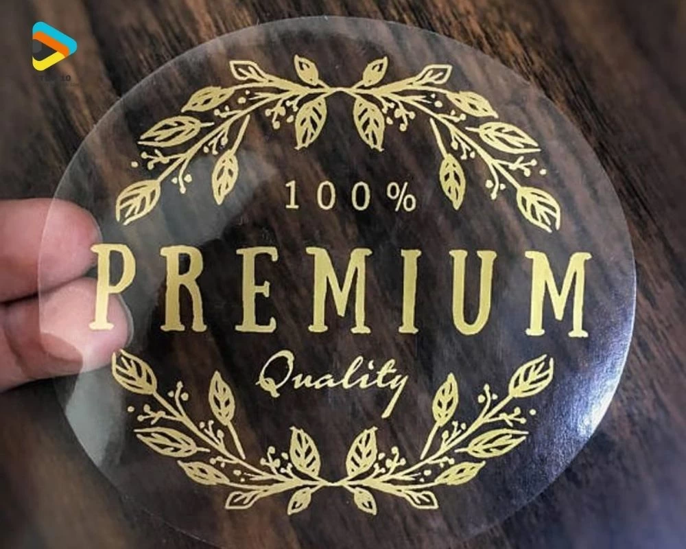Tem nhãn trong có dòng chữ Premium