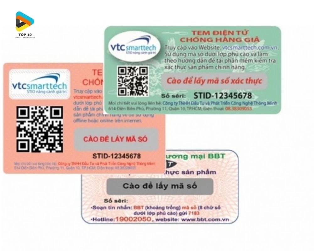 Thẻ cào tem điện tử chống hàng giả