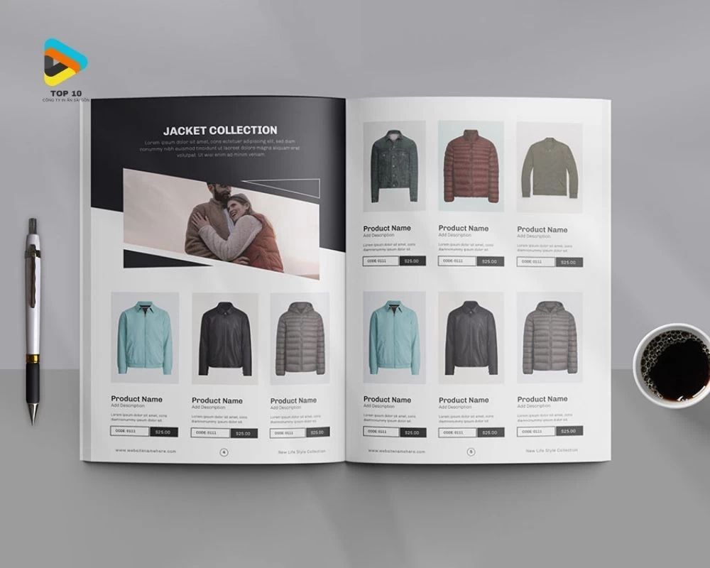 Mẫu catalogue về áo ấm