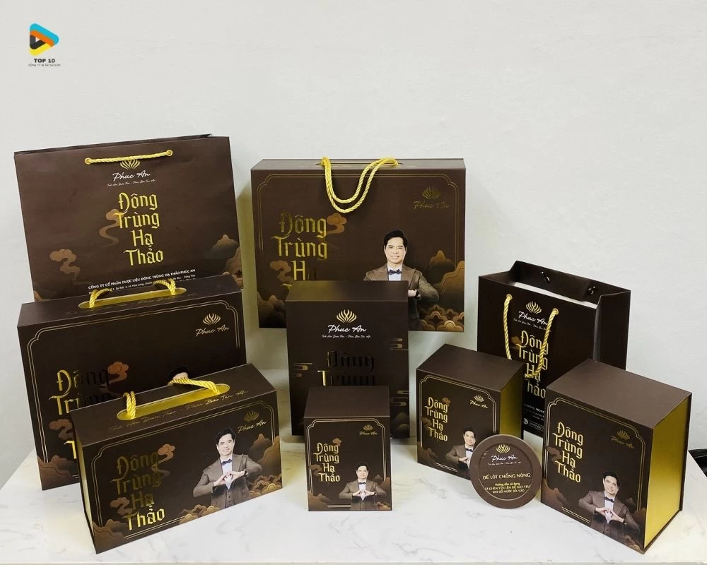 Hộp đựng đông trùng hạ thảo cao cấp màu đen