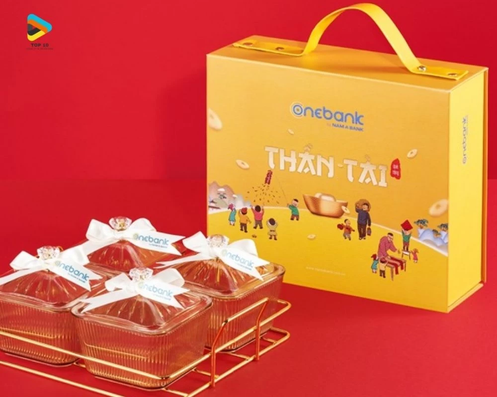 Mẫu hộp quà tết Onebank