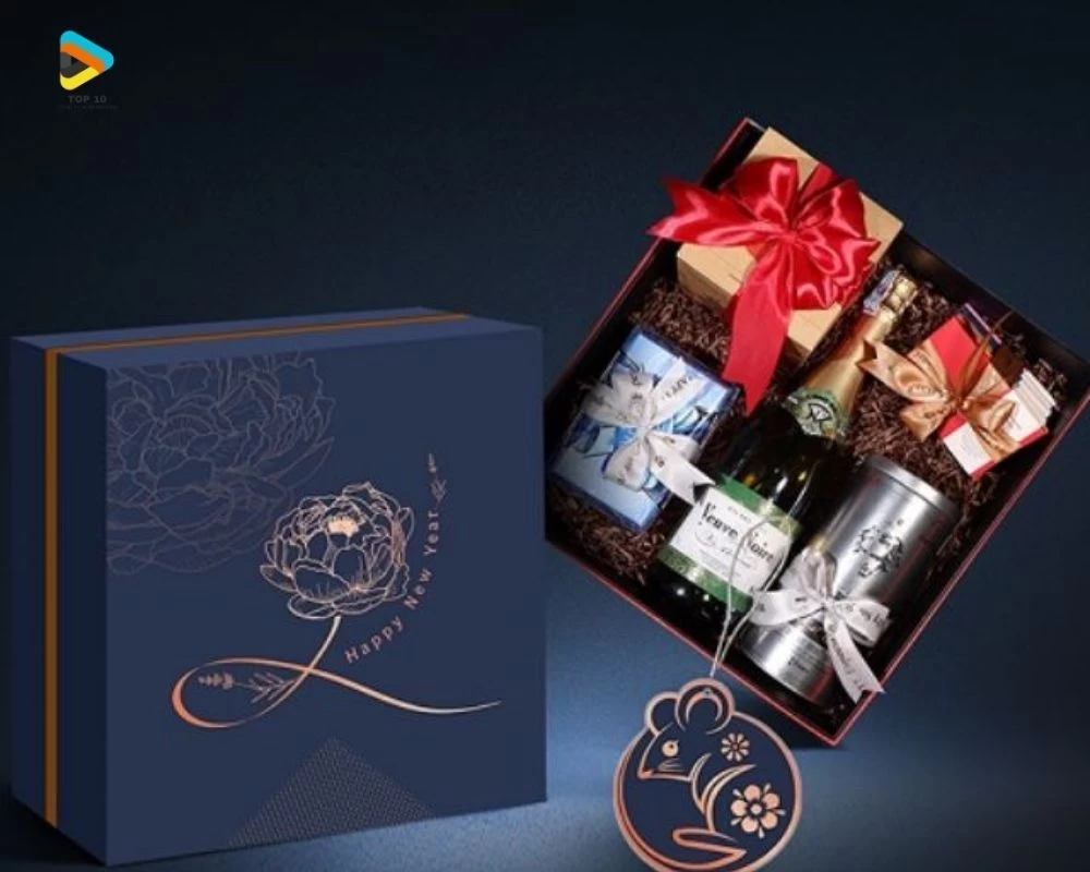 Mẫu hộp quà tết đựng rượu