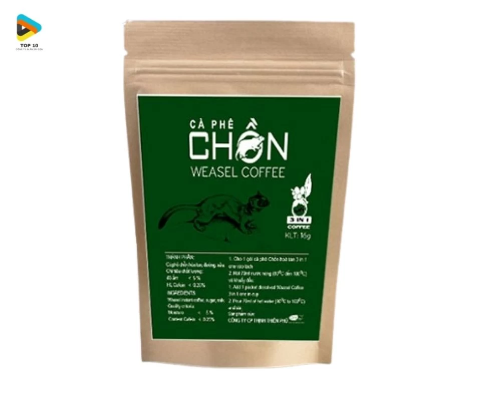 Mẫu tem cafe Chồn
