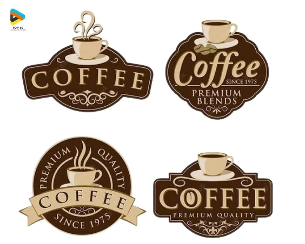 4 Mẫu tem cafe thiết kế độc đáo