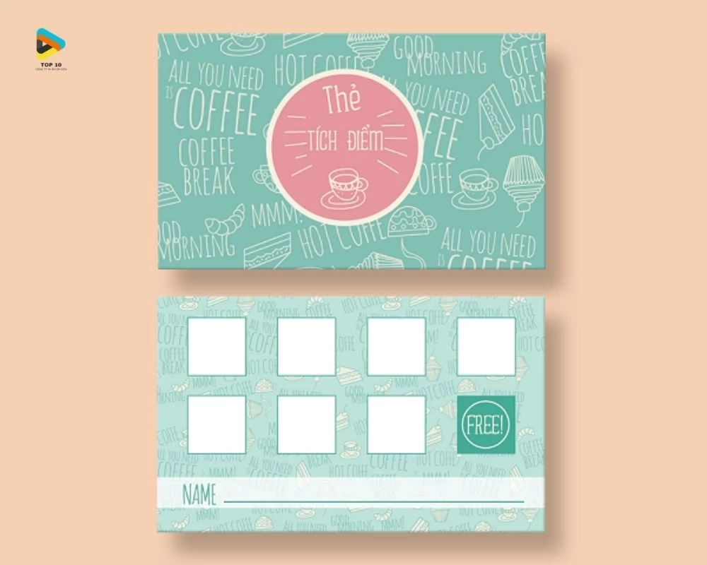 Thẻ tích điểm cho coffee