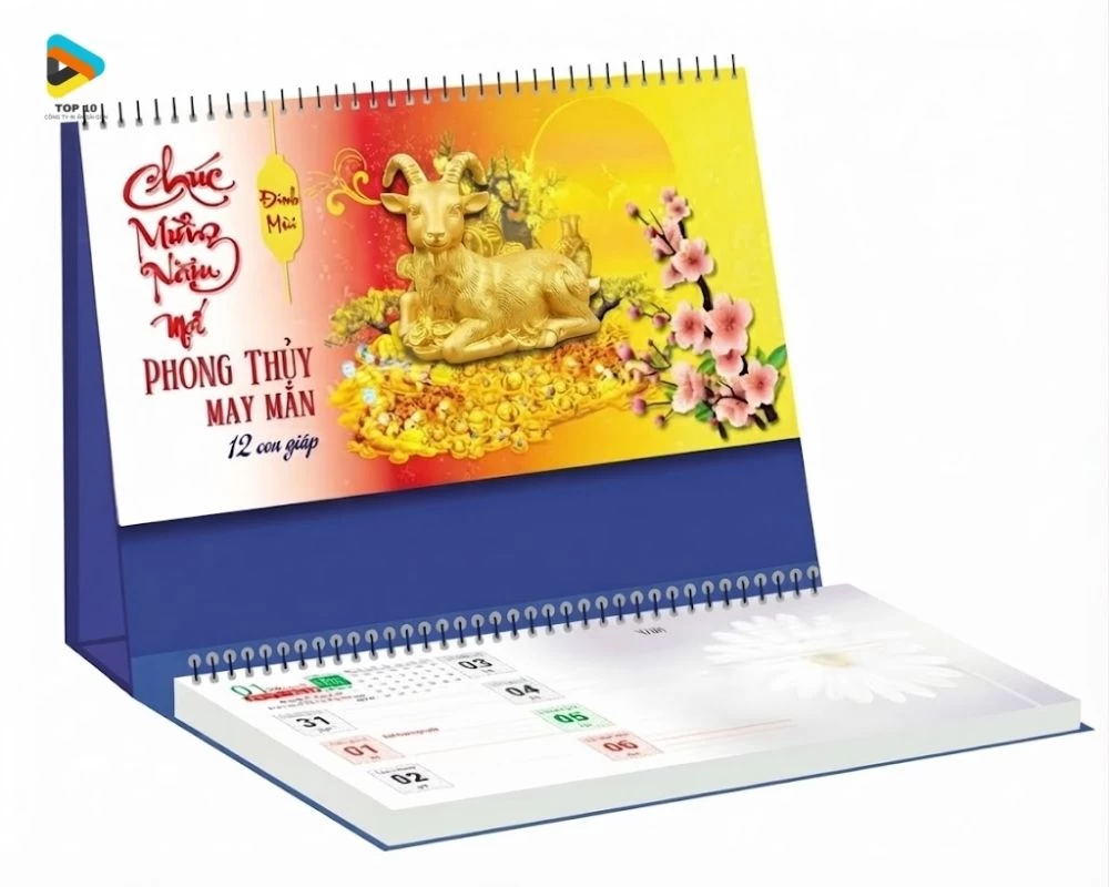 Lịch để bàn Đinh Mùi 2027