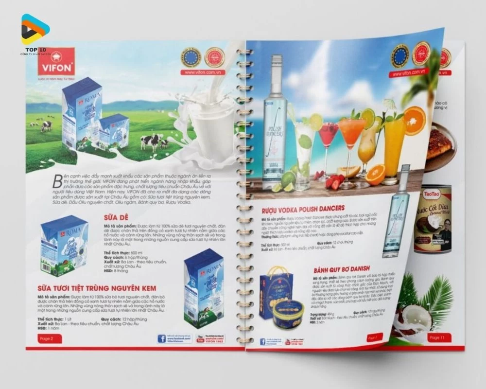Mẫu catalogue bao bì sản phẩm