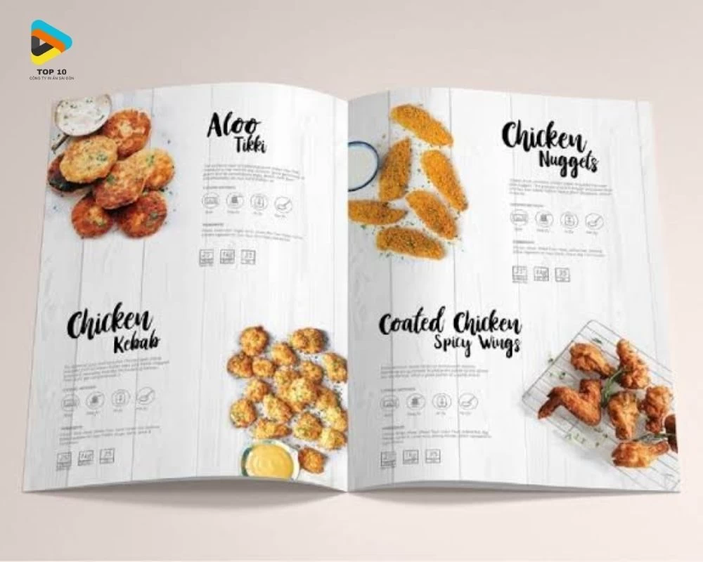 Mẫu catalogue thức ăn