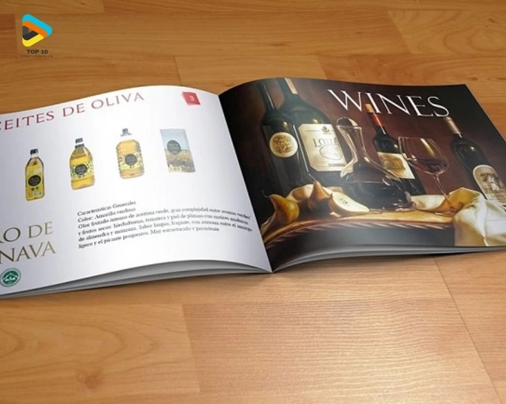 Mẫu catalogue về rượu vang