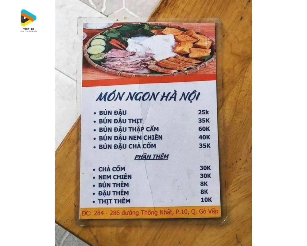 Menu bún đậu mắm tôm Món ngon Hà Nội