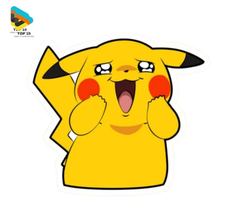 Sticker Pokemon biểu cảm vui sướng