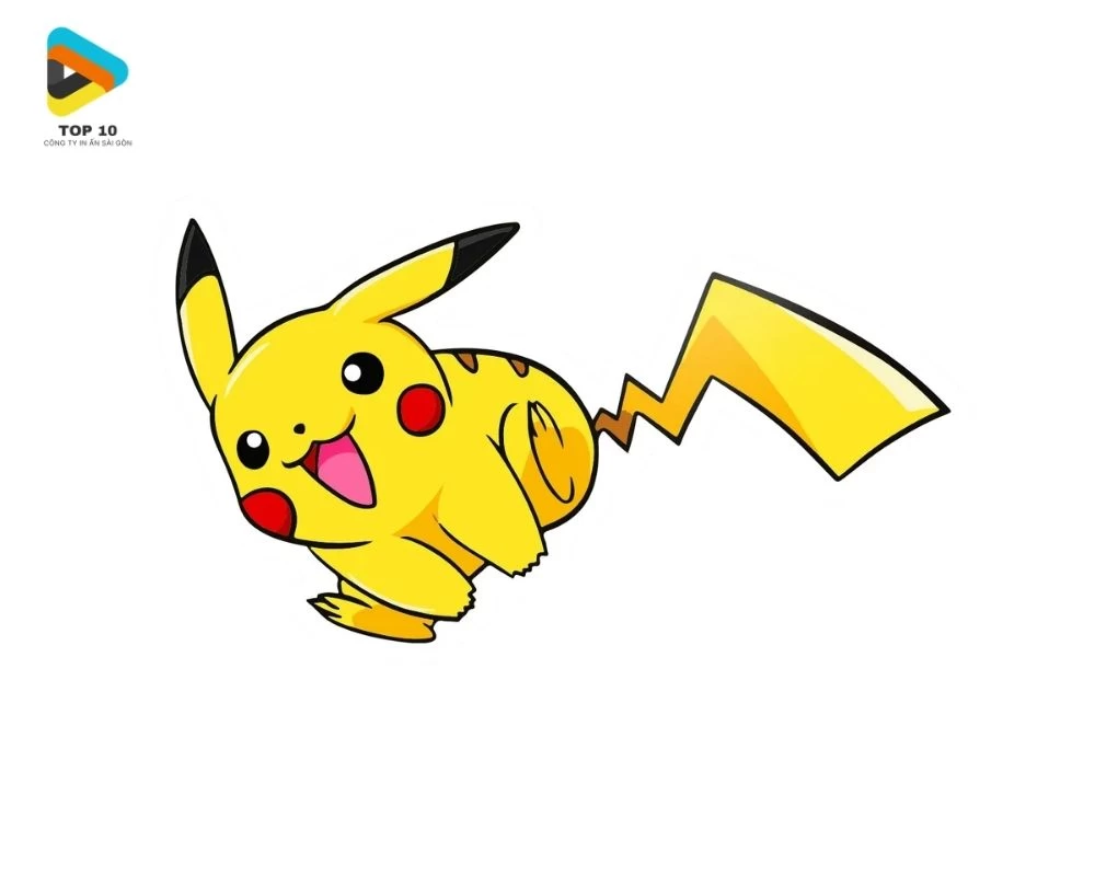 Sticker Pokemon đang nhảy xa