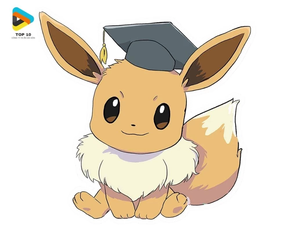 Sticker Pokemon đội mũ tốt nghiệp