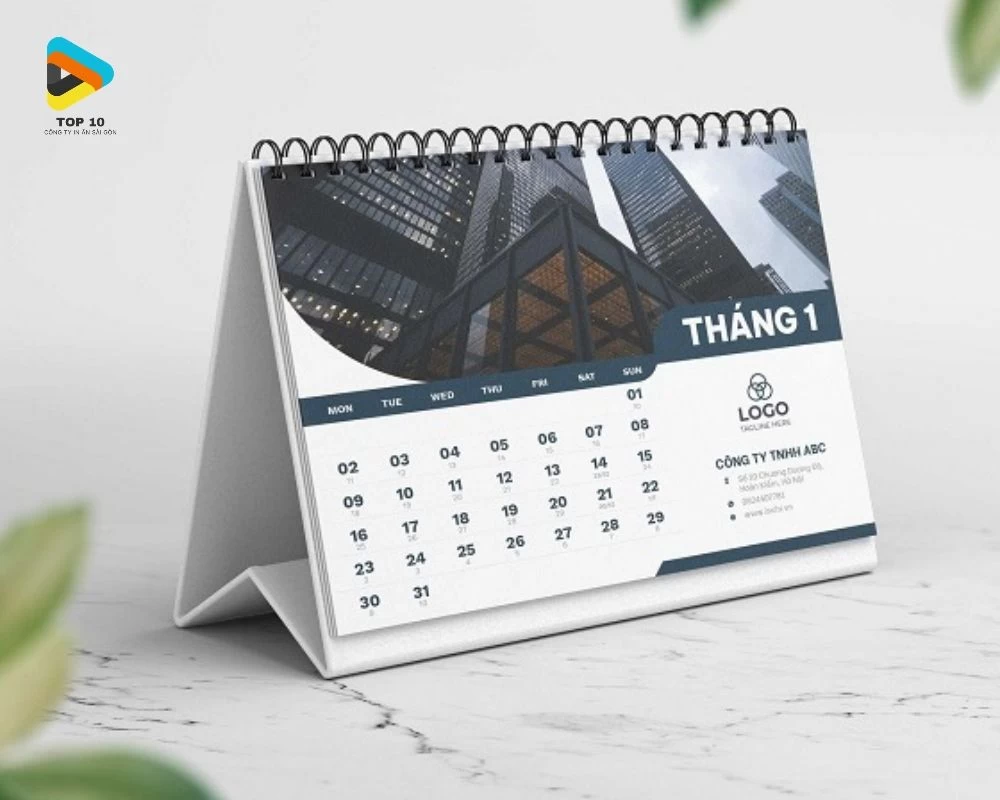 Mẫu lịch để bàn cao cấp