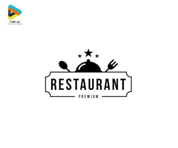 Mẫu logo nhà hàng đen trắng