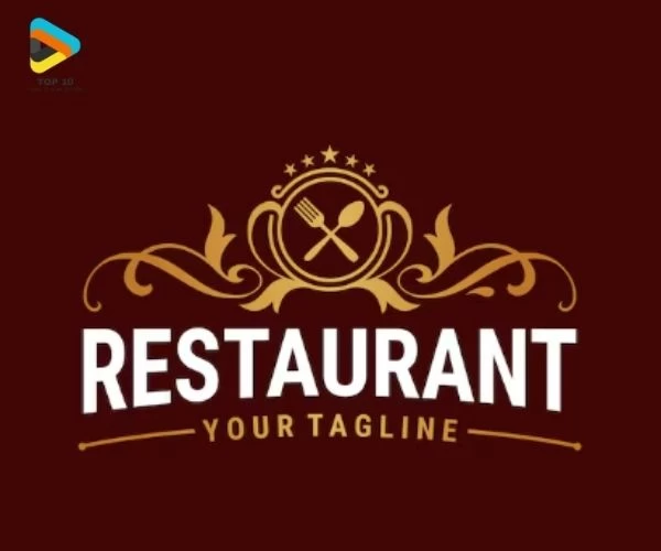 Mẫu logo nhà hàng với dòng chữ RESTAURANT